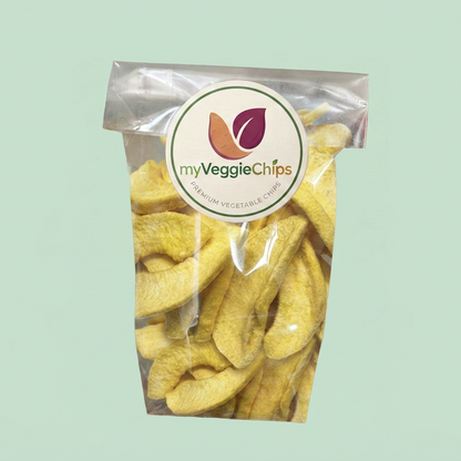 Gelbe Pfirsichchips